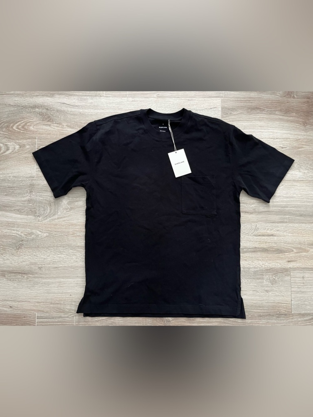 NWT Everlane Men’s Black Crewneck Pocket Tee Short Sleeves - Size Small